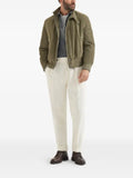 Brunello Cucinelli padded suede outerwear jacket