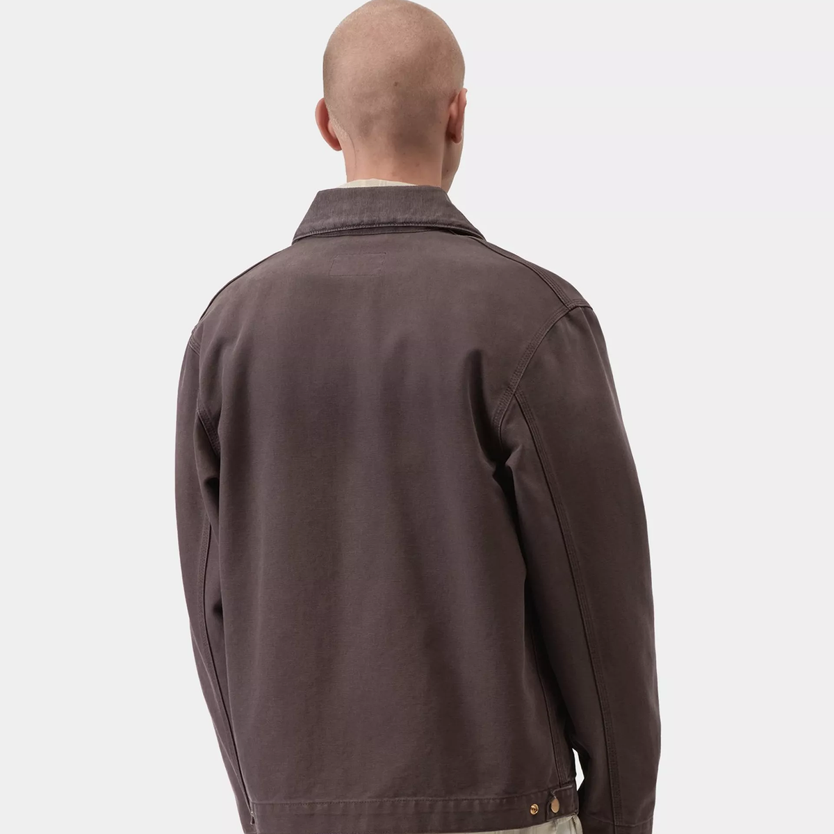 Carhartt WIP Detroit Jacket: Shale / Shale Stone Washed Canvas