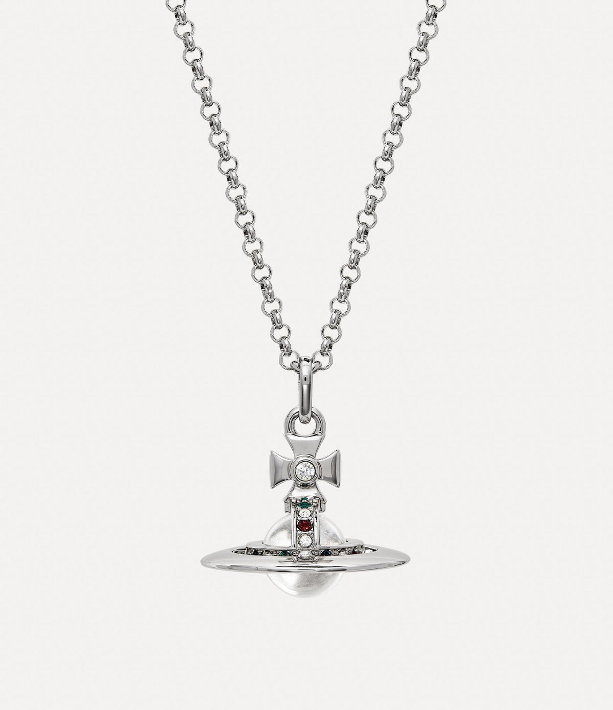 VIVIENNE WESTWOOD Tiny Orb Pendant Necklace Brass(Silver)
